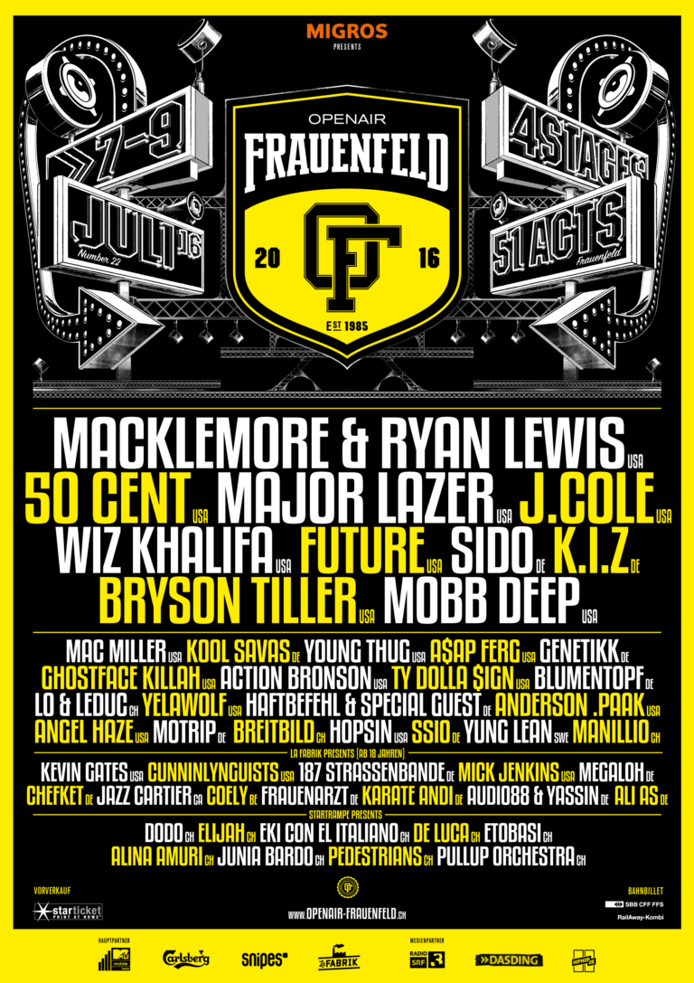 Openair Frauenfeld heeft weer een té sicke lineup Hiphop In Je Smoel